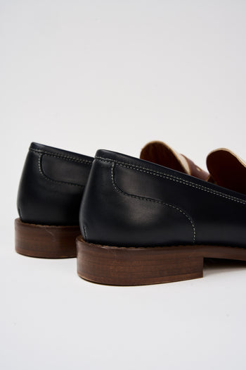 Tre Emme Mocassino Navy+naturale Donna - 5