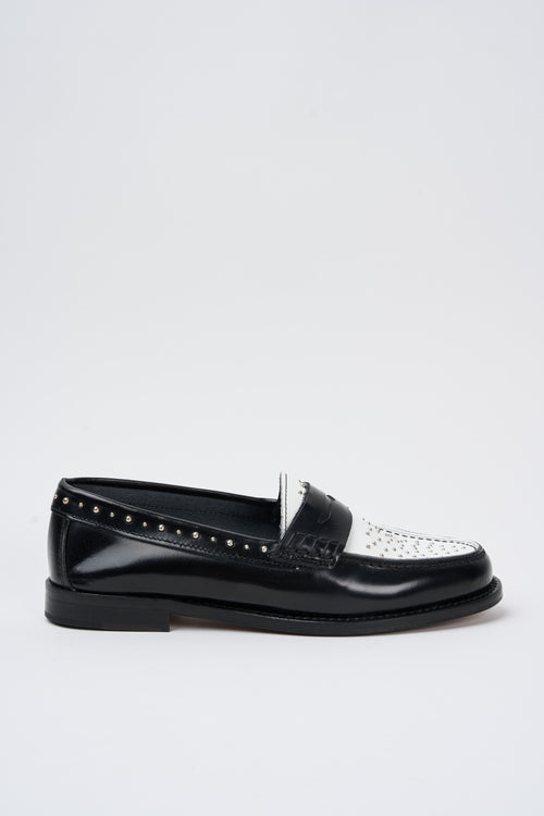 Tre Emme Mocassino Nero+bianco Donna