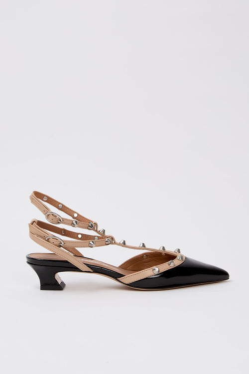 Tre Emme Slingback Nero+fondotinta Donna