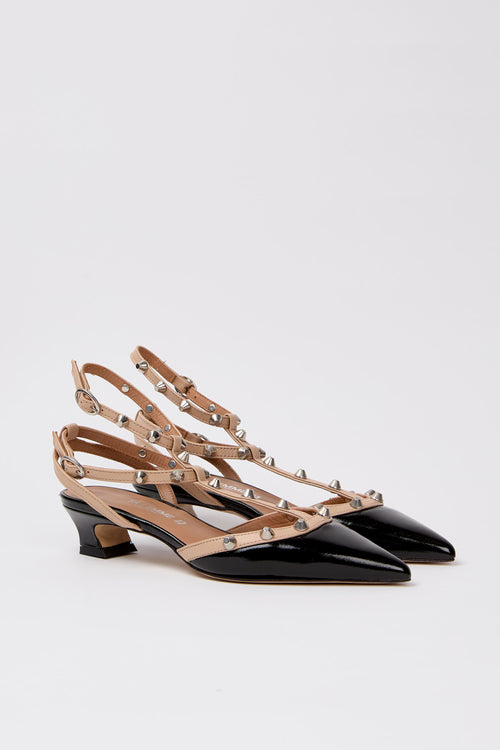 Tre Emme Slingback Nero+fondotinta Donna - 2