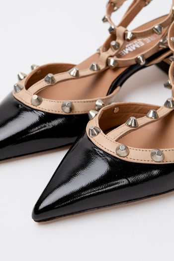 Tre Emme Slingback Nero+fondotinta Donna - 3