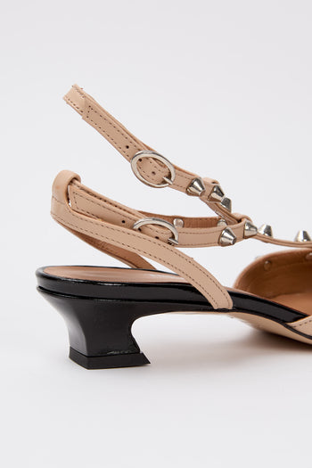 Tre Emme Slingback Nero+fondotinta Donna - 4