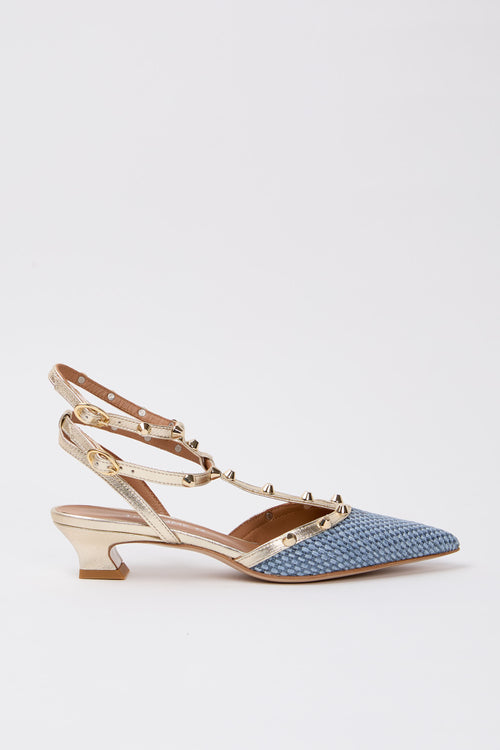 Tre Emme Slingback Platino Donna