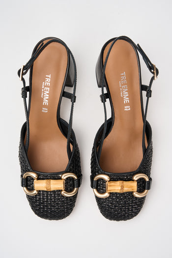 Tre Emme Slingback Nero Donna - 4