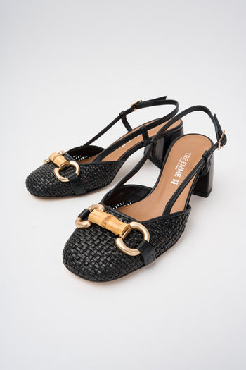 Tre Emme Slingback Nero Donna - 5