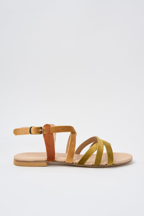 Tre Emme Sandalo Pistacchio+mattone Donna