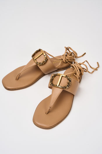 Twinset Infradito Hazelnut Donna - 5