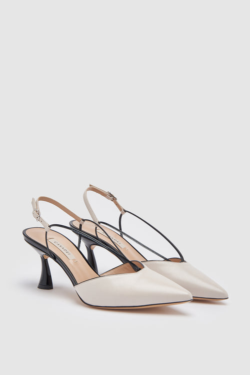 Casadei Slingback Ecrù/nero Donna - 2