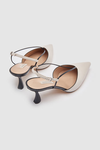 Casadei Slingback Ecrù/nero Donna - 5