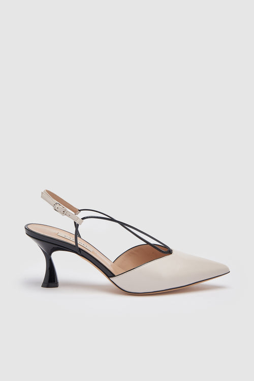 Casadei Slingback Ecrù/nero Donna