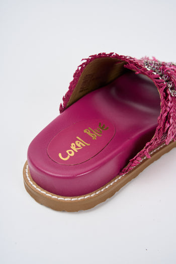 Coral Blue Ciabatta Fuxia Donna - 4