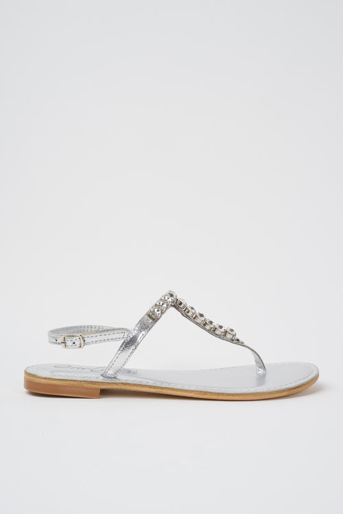 Cristine Sandalo Argento Donna