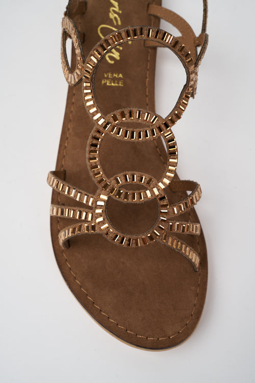 Cristine Sandalo Camel Donna - 2