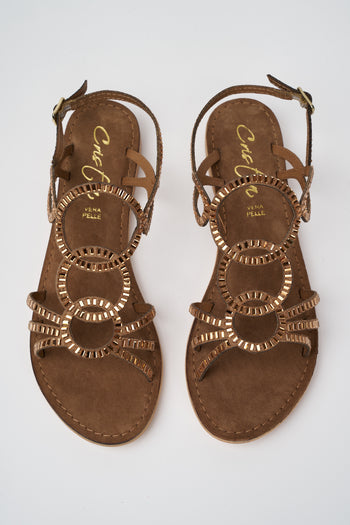 Cristine Sandalo Camel Donna - 4
