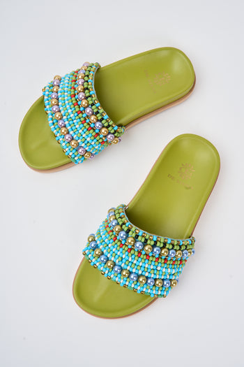 De Siena Ciabatta Greeen+azzurro Donna - 3