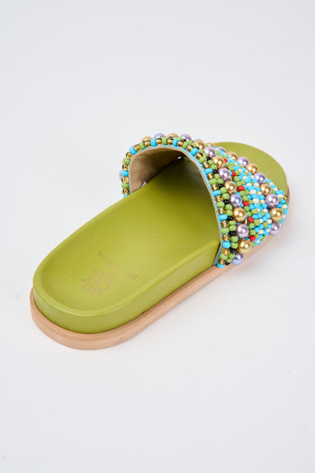 De Siena Ciabatta Greeen+azzurro Donna - 4
