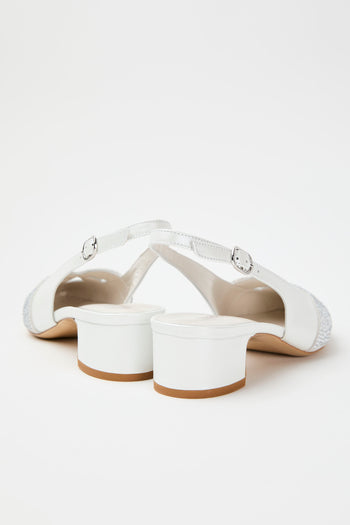 Elata Slingback Argento/bianco Donna - 3