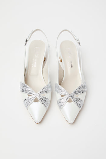 Elata Slingback Argento/bianco Donna - 4