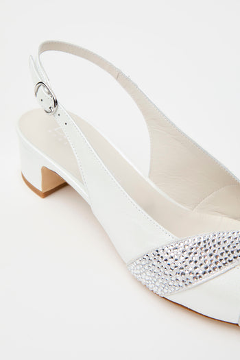 Elata Slingback Argento/bianco Donna - 6