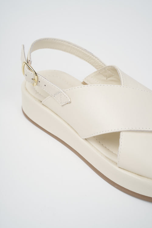 Francesco Brunelli Sandalo Off White Donna - 2