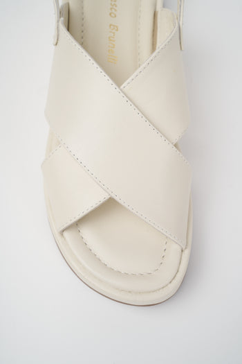 Francesco Brunelli Sandalo Off White Donna - 3