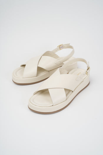 Francesco Brunelli Sandalo Off White Donna - 5