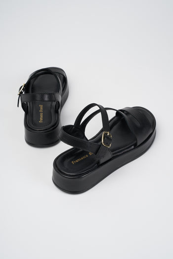Francesco Brunelli Sandalo Nero Donna - 4