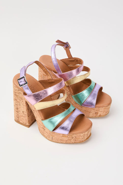 Inuovo Sandalo Metallic Violet Multi Donna - 2
