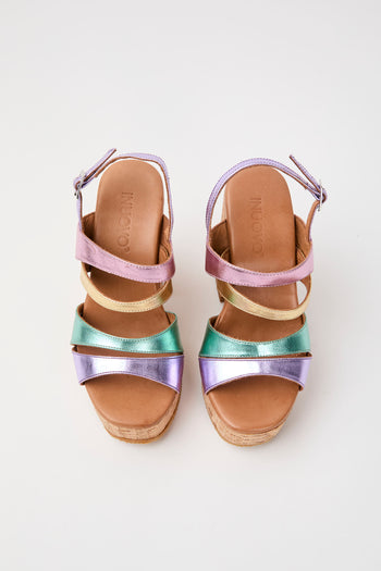 Inuovo Sandalo Metallic Violet Multi Donna - 4