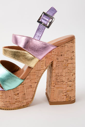 Inuovo Sandalo Metallic Violet Multi Donna - 5