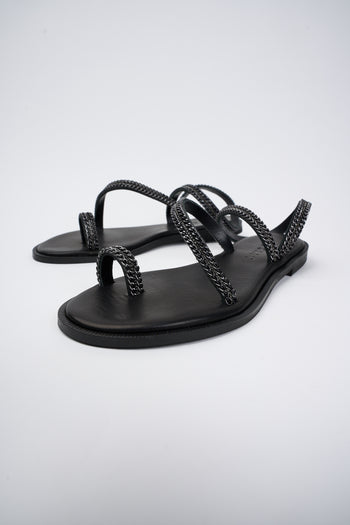 Mosaic Sandalo Nero+oro Donna - 5