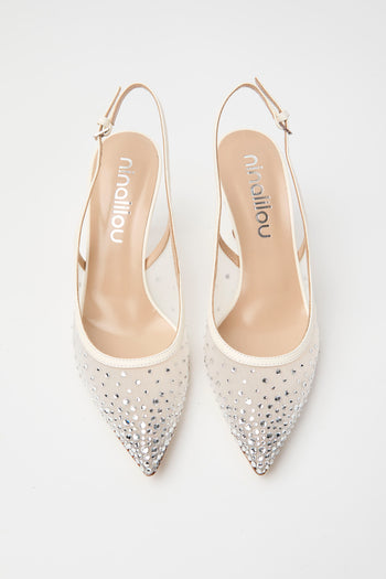 Ninalilou Slingback Avorio Donna - 4
