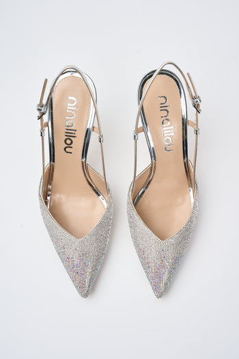 Ninalilou Slingback Argento Donna - 6