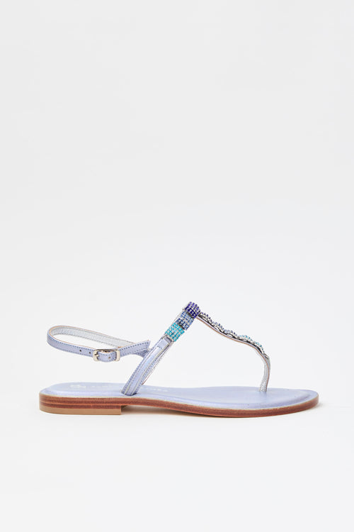 Paola Fiorenza Infradito Jeans Blu Donna