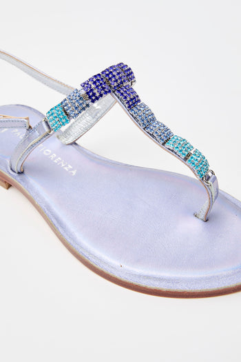 Paola Fiorenza Infradito Jeans Blu Donna - 3