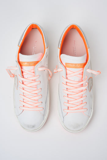 Philippe Model Sneaker Blanc Orange Uomo - 3
