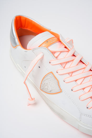 Philippe Model Sneaker Blanc Orange Uomo - 4
