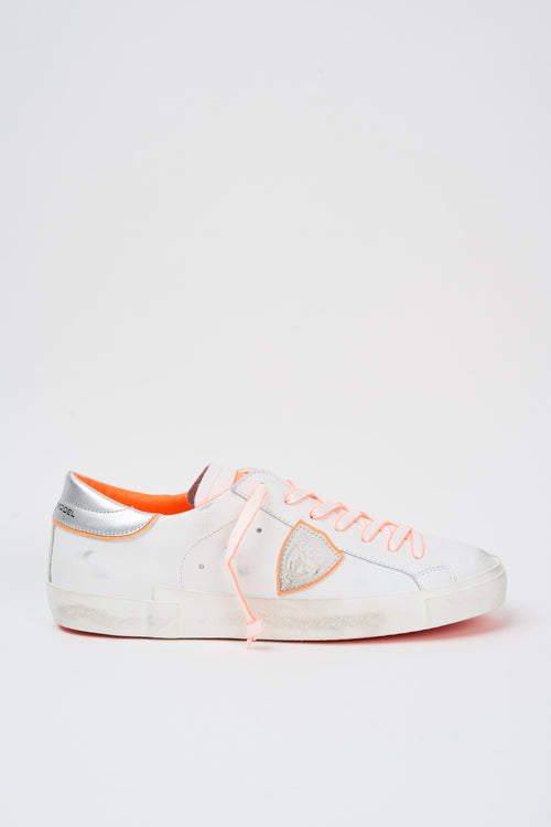Philippe Model Sneaker Blanc Orange Uomo