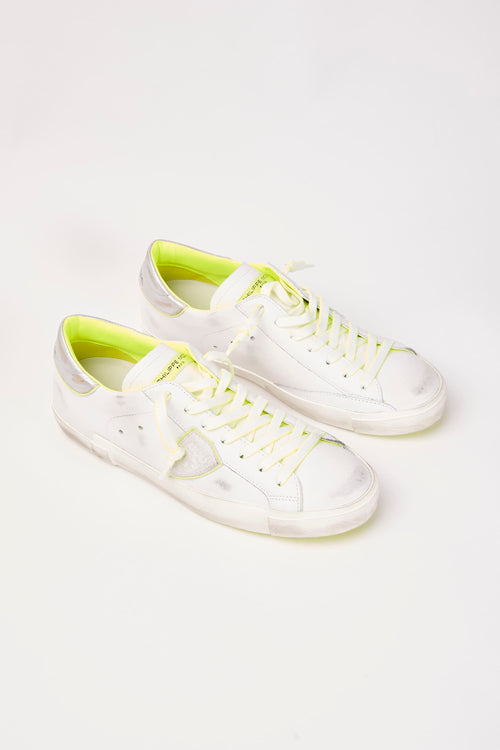 Philippe Model Sneaker Blanc Jaune Uomo - 2