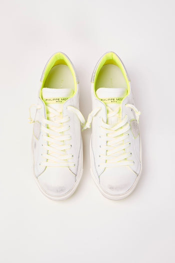 Philippe Model Sneaker Blanc Jaune Uomo - 4