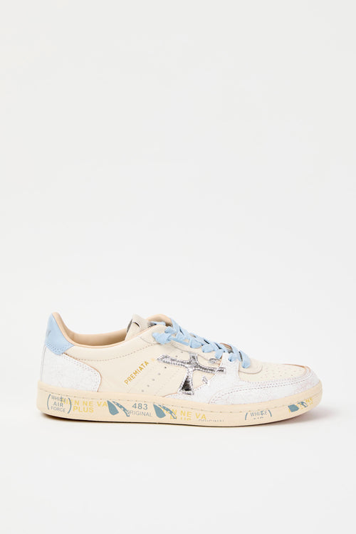 Premiata Sneaker Bianco/azzurro Donna