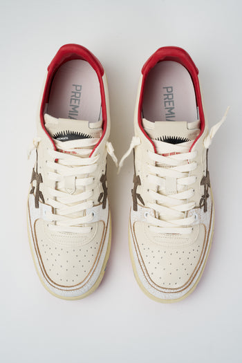 Premiata Sneaker Bianco/rosso Uomo - 5