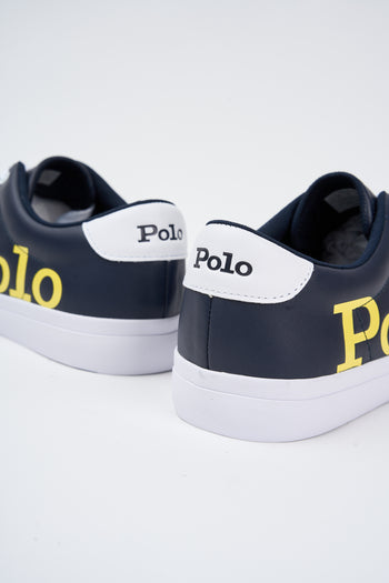 Ralph Lauren Sneaker Navy Yellow Uomo - 4