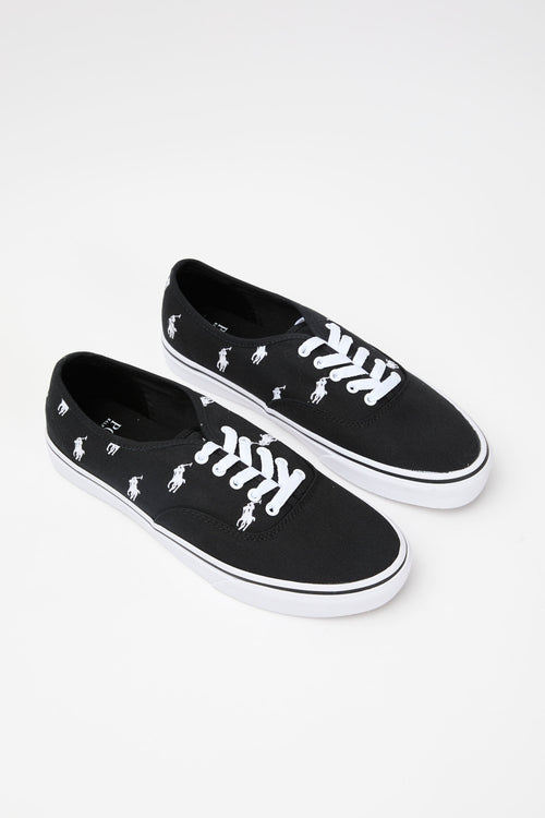 Ralph Lauren Sneaker Black White Uomo - 2