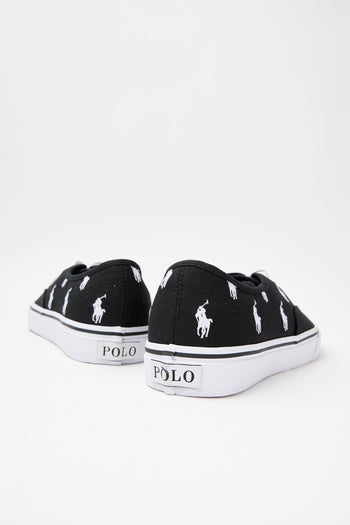 Ralph Lauren Sneaker Black White Uomo - 3