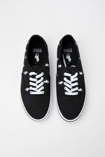 Ralph Lauren Sneaker Black White Uomo - 4