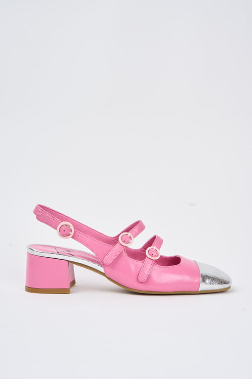 Roberto Festa Slingback Argento+pink Donna - 2