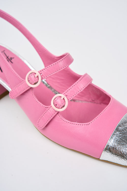 Roberto Festa Slingback Argento+pink Donna - 2