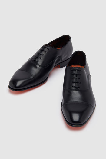 Santoni Stringata Black Uomo - 4