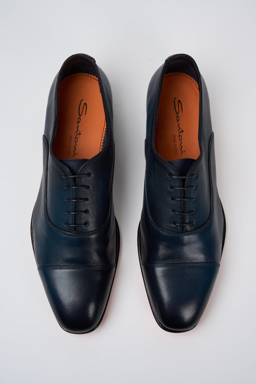 Santoni Stringata Blue Uomo - 2